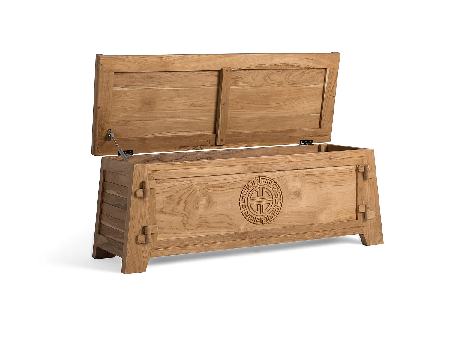 Kommode i naturlig, heltre teak, 114 cm