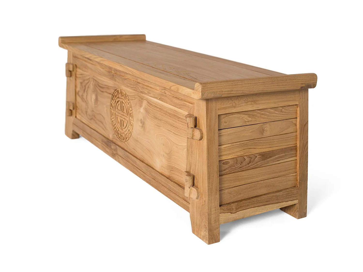 Kommode i naturlig, heltre teak, 114 cm