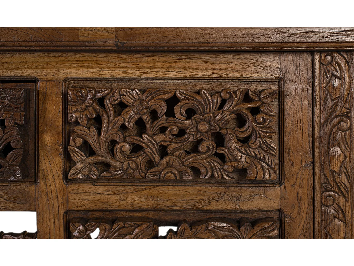 Konsolentisch aus Teakholz mit 5 Schubladen