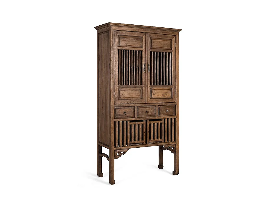 Armadio in legno massello di teak altezza 176 cm