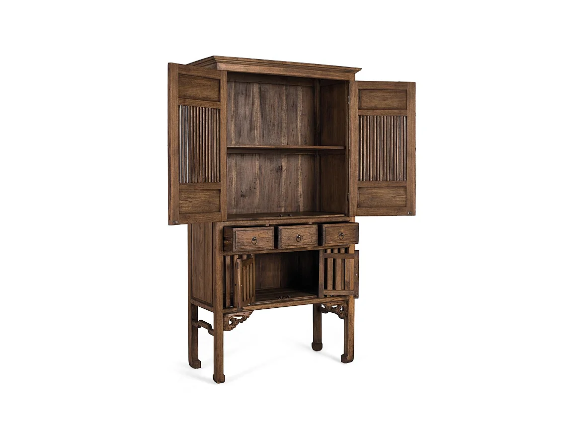 Armadio in legno massello di teak altezza 176 cm