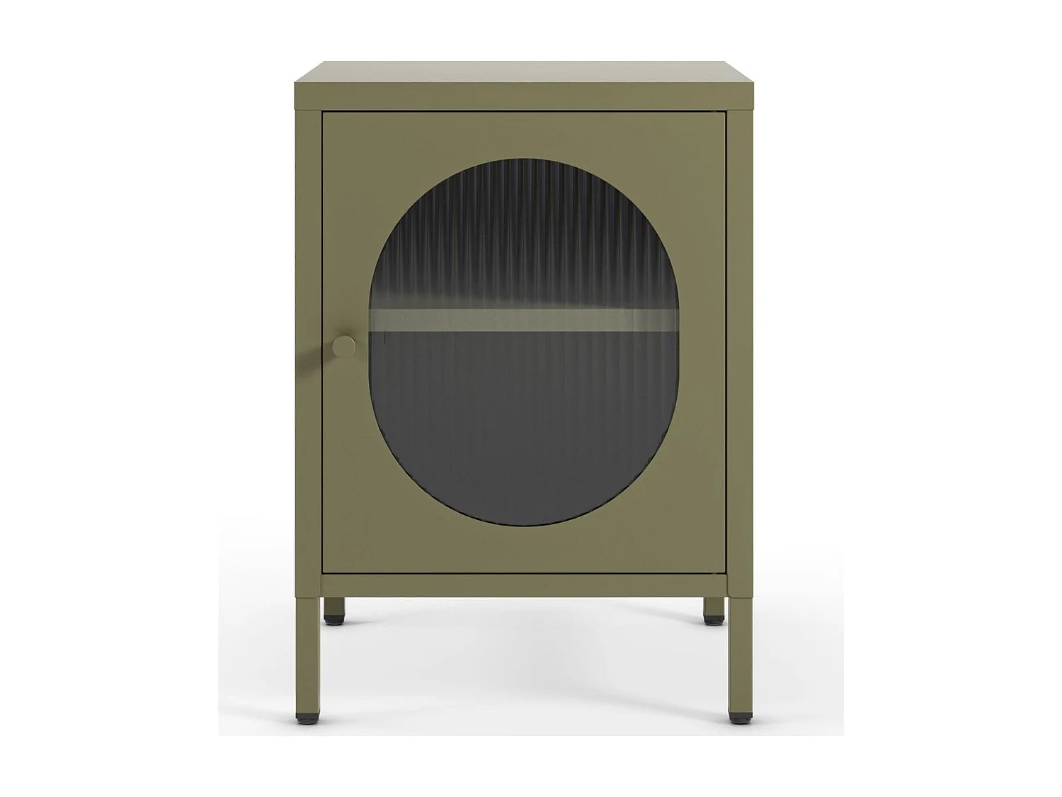 Table de chevet 1 porte en métal vert 40 cm - Ysia