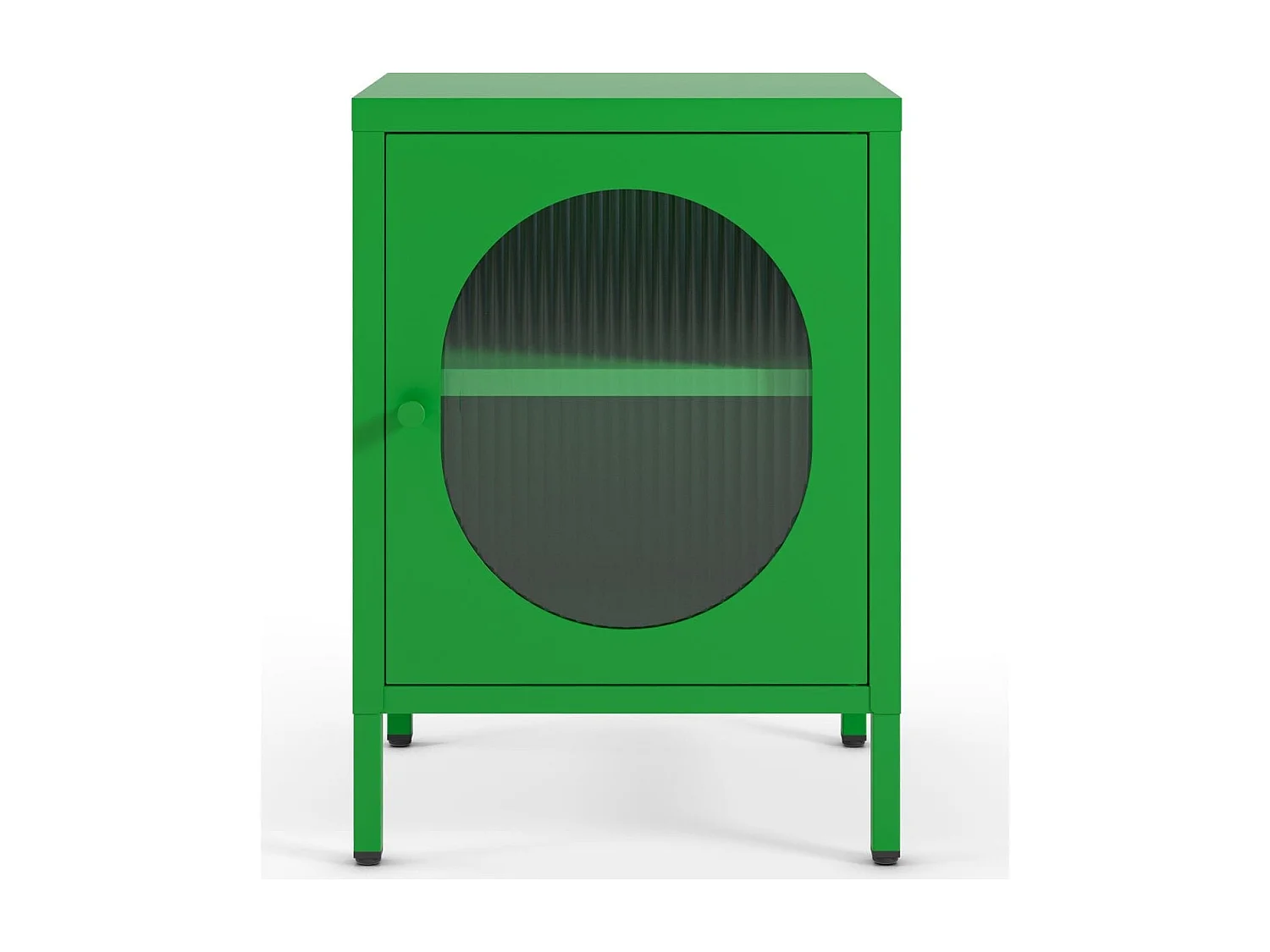 Table de chevet 1 porte en métal vert électrique 40 cm - Ysia