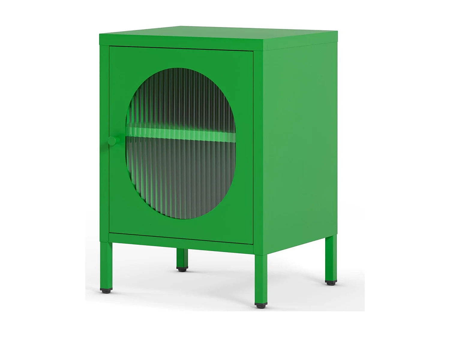 Table de chevet 1 porte en métal vert électrique 40 cm - Ysia