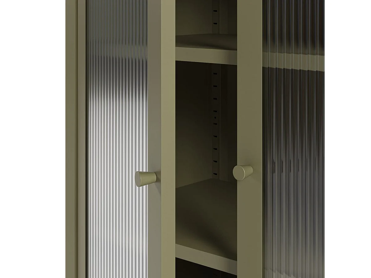 Buffet 2 portes en métal vert 70 cm - Ysia