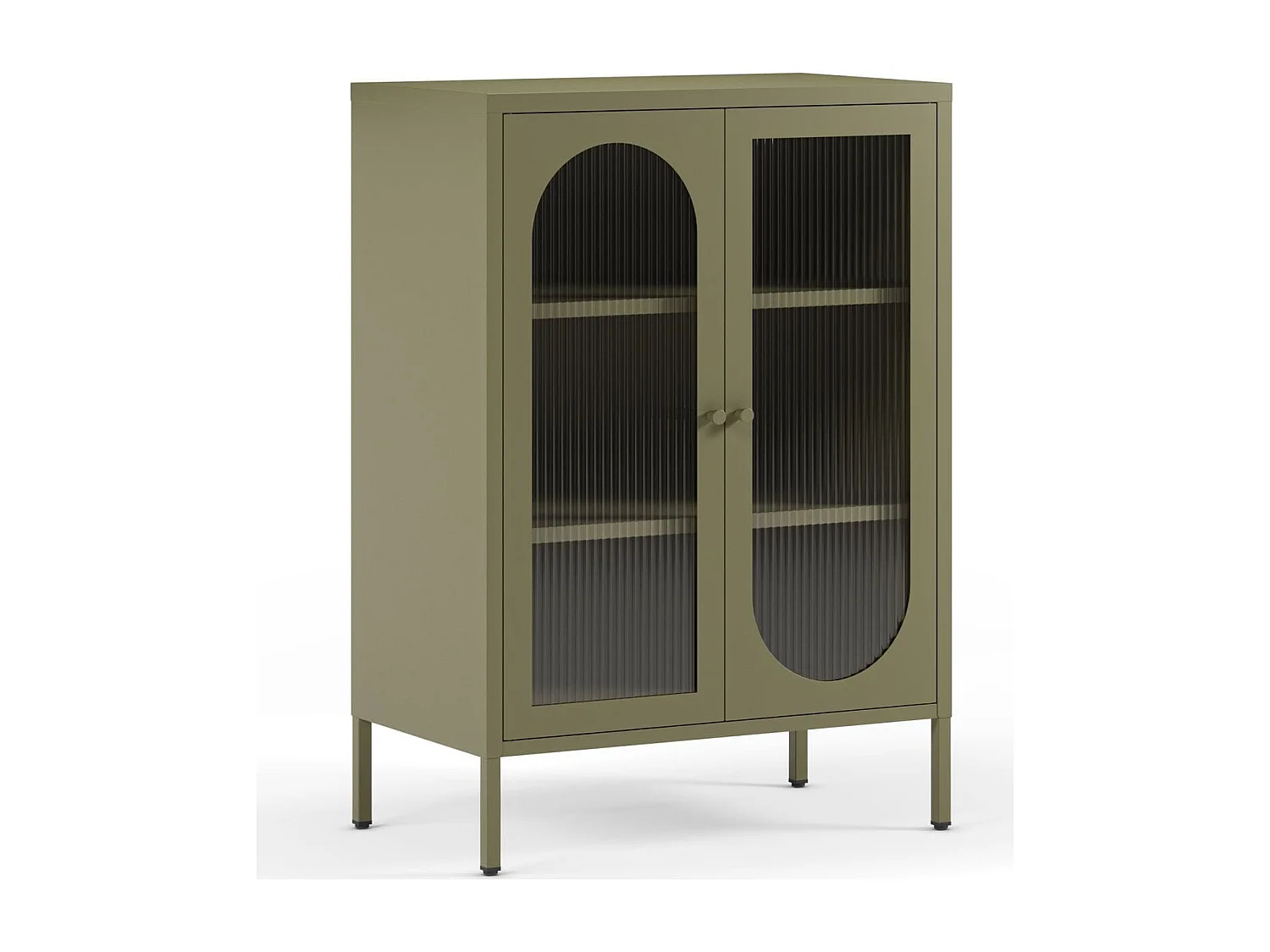 Buffet 2 portes en métal vert 70 cm - Ysia