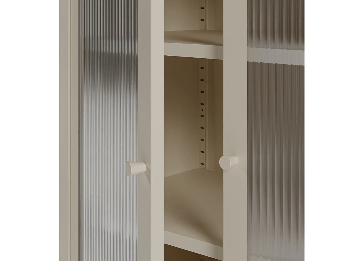 Buffet 2 portes en métal beige 70 cm - Ysia