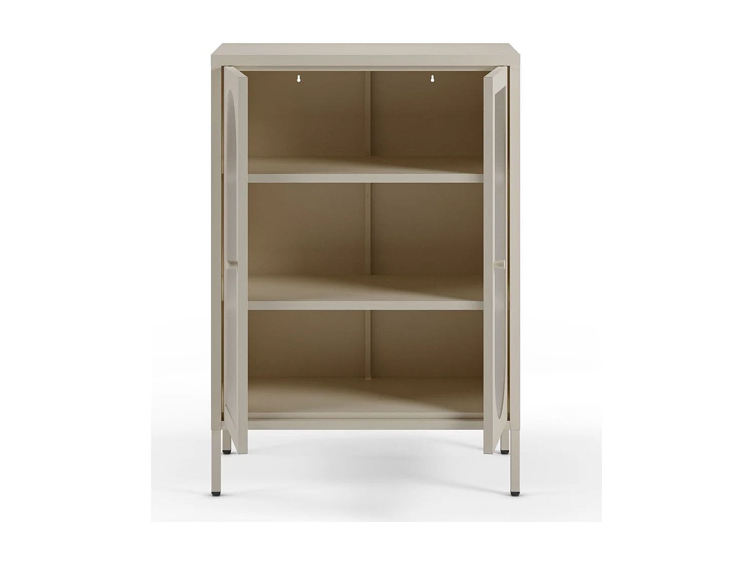 Buffet 2 portes en métal beige 70 cm - Ysia