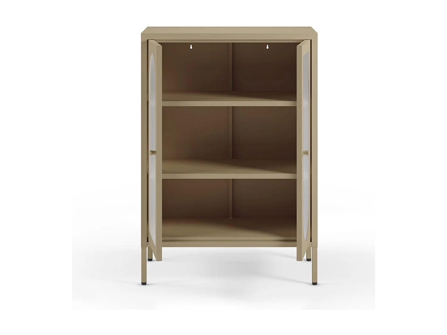 Buffet 2 portes en métal beige 70 cm - Ysia