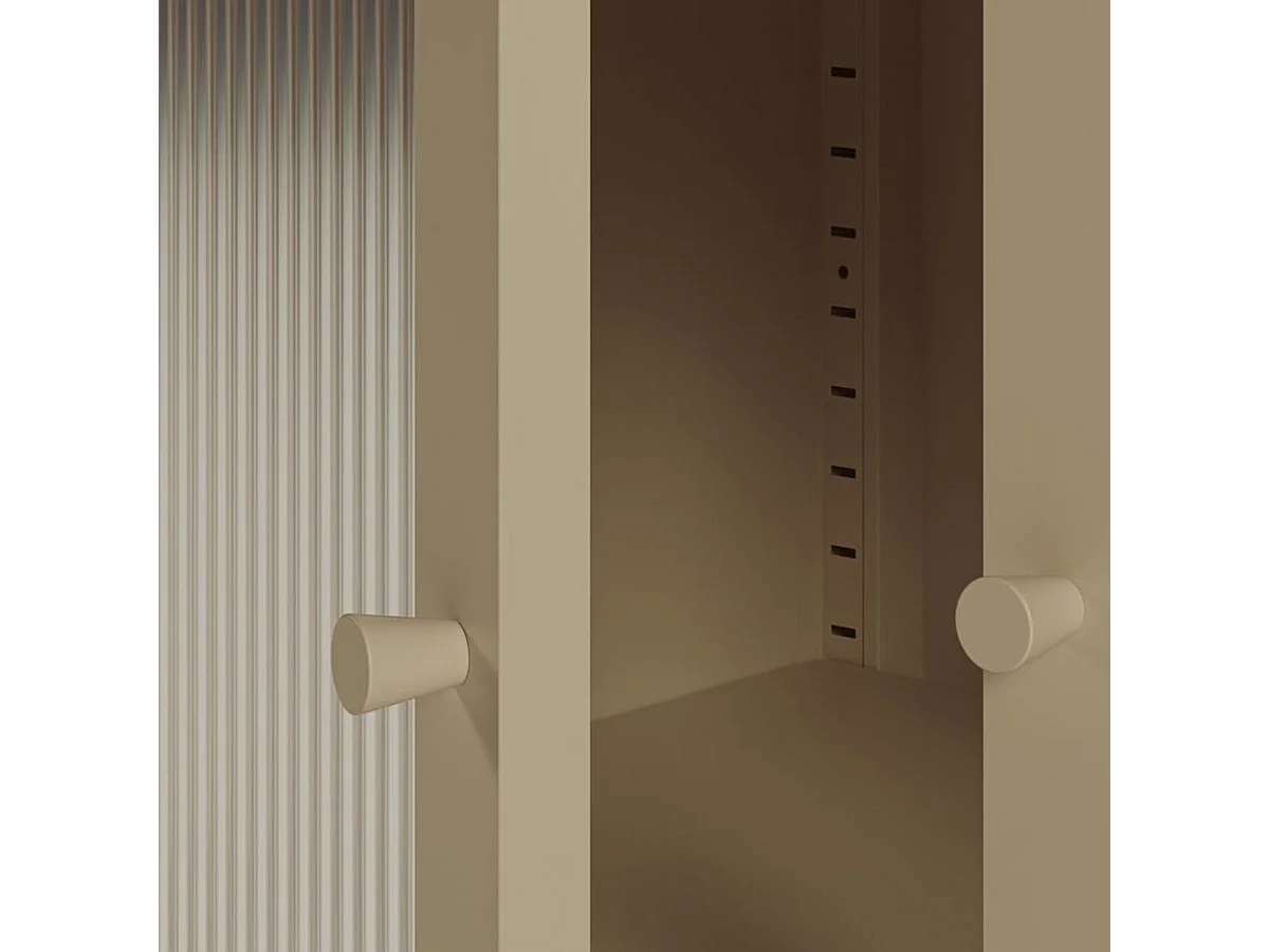 Buffet 2 portes en métal beige 70 cm - Ysia