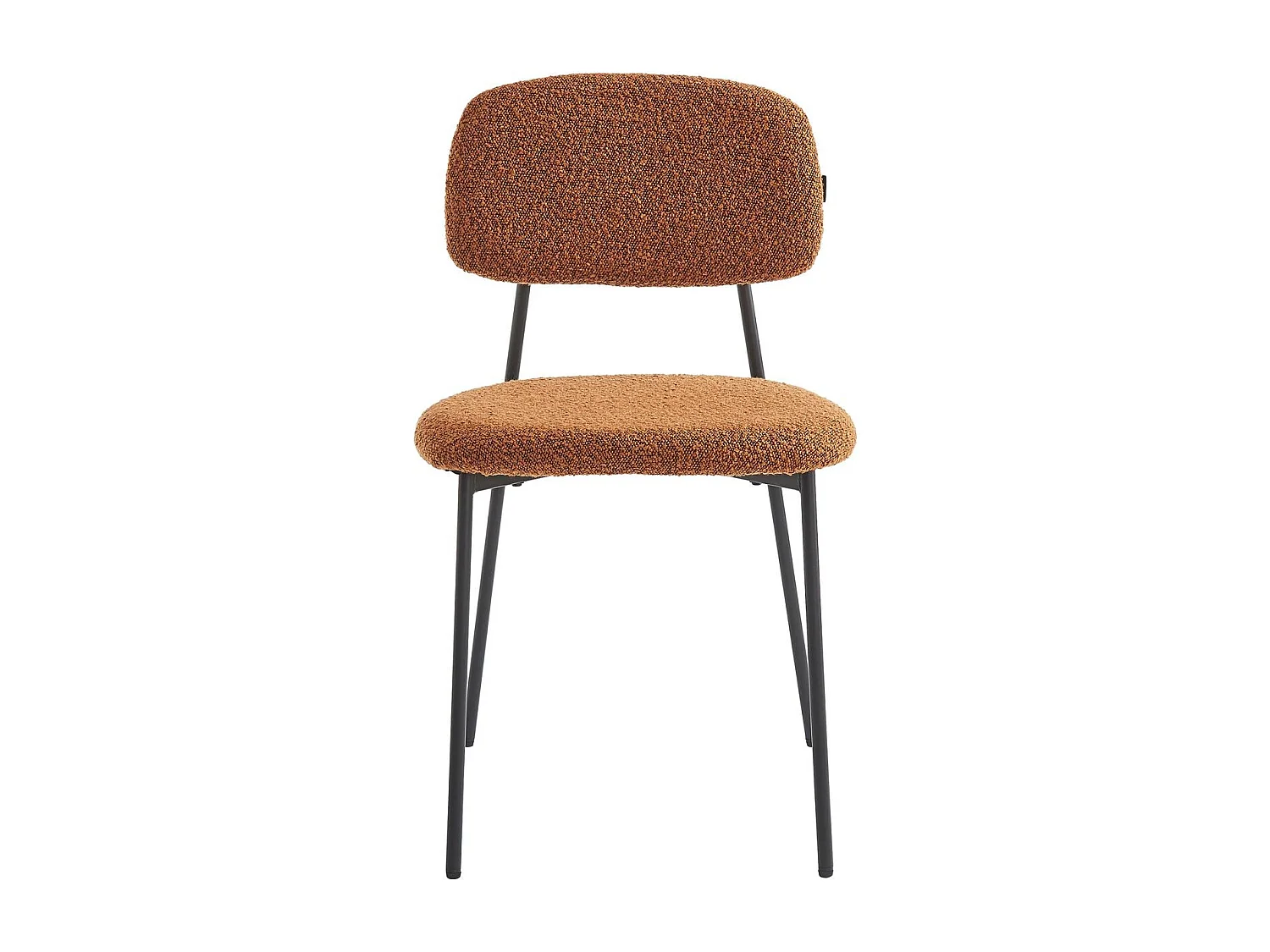 Lot de 4 chaises en tissu bouclé rouille - Lorie