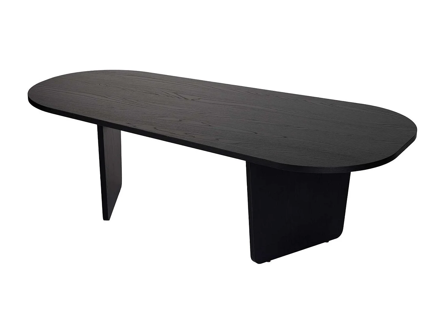 Table basse en bois "Ovalis" - 130 x 65 x 40 cm - Bois Noir