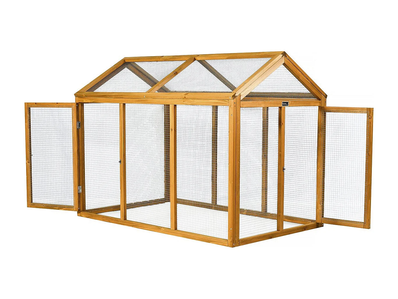 Recinto di estensione in legno per pollaio "Coco" - 6 galline - Marrone