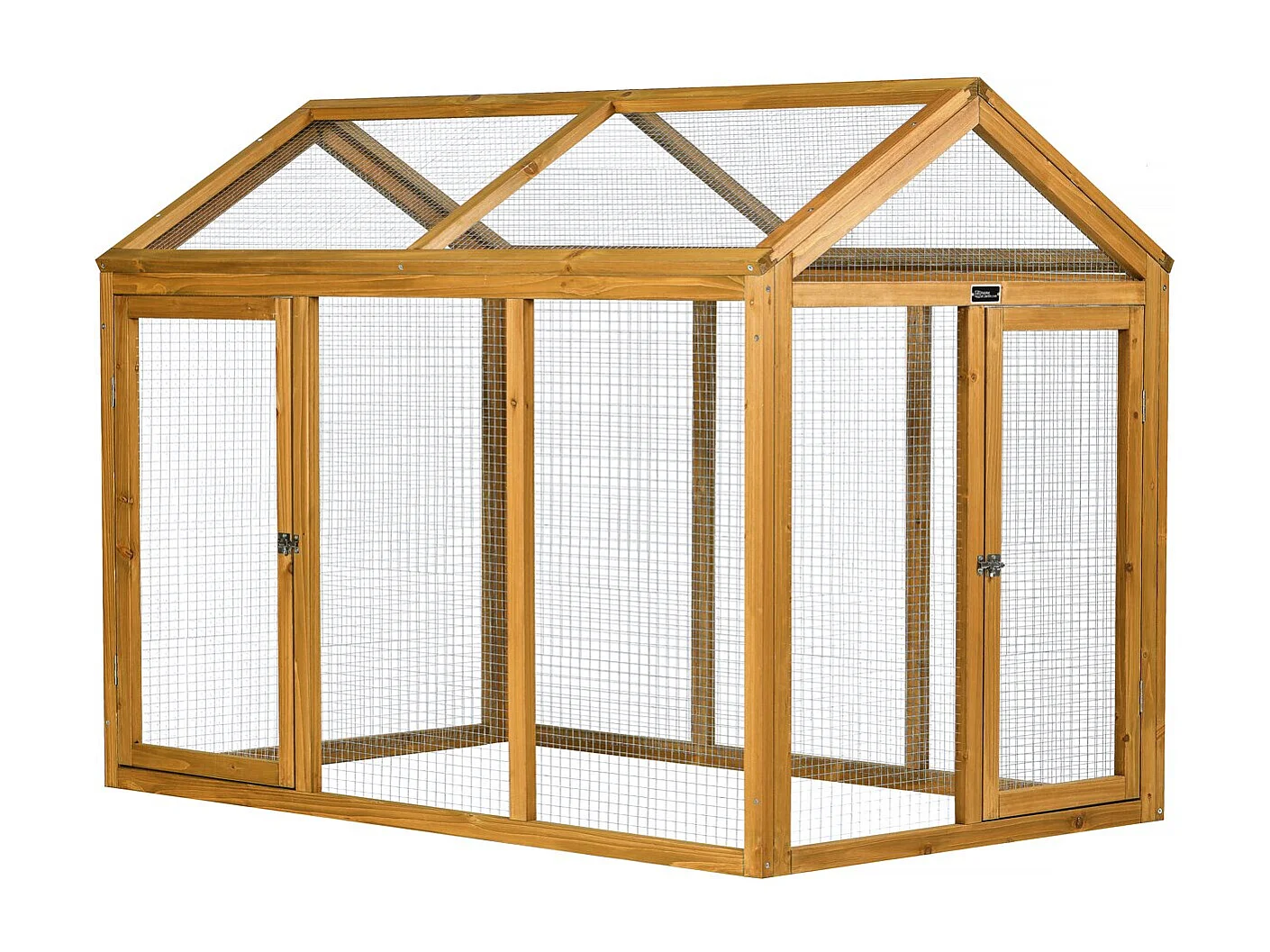 Holzgehege für Hühnerstall "Coco" – 6 Hühner – Braun