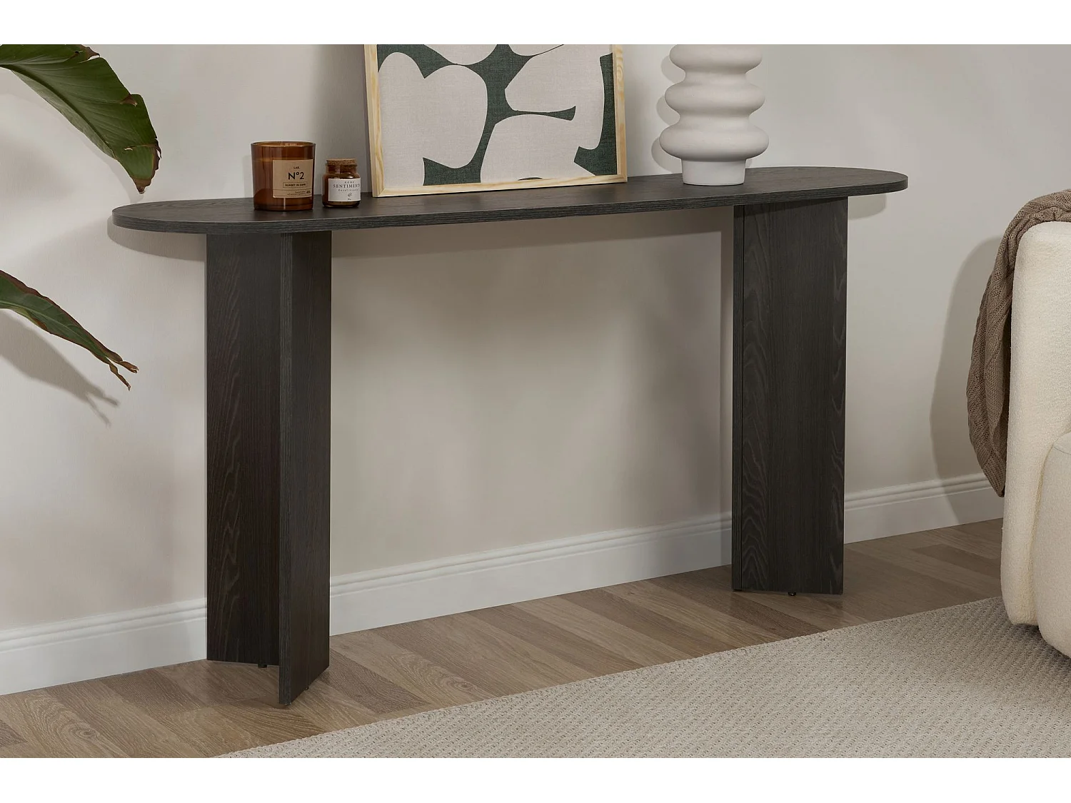 Buffet en bois "Sira" - 35 x 150 x 75 cm - Lumière Noire