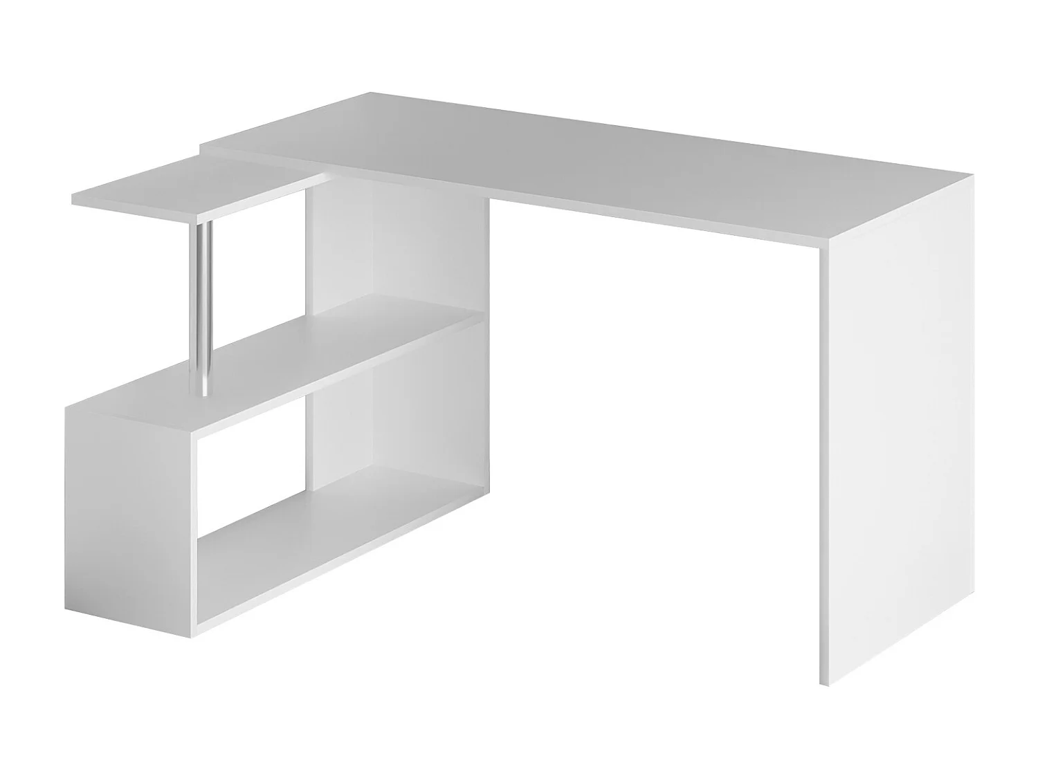 Bureau d'étude en bois "Gelincik" - 130 x 94 x 74 cm - Blanc