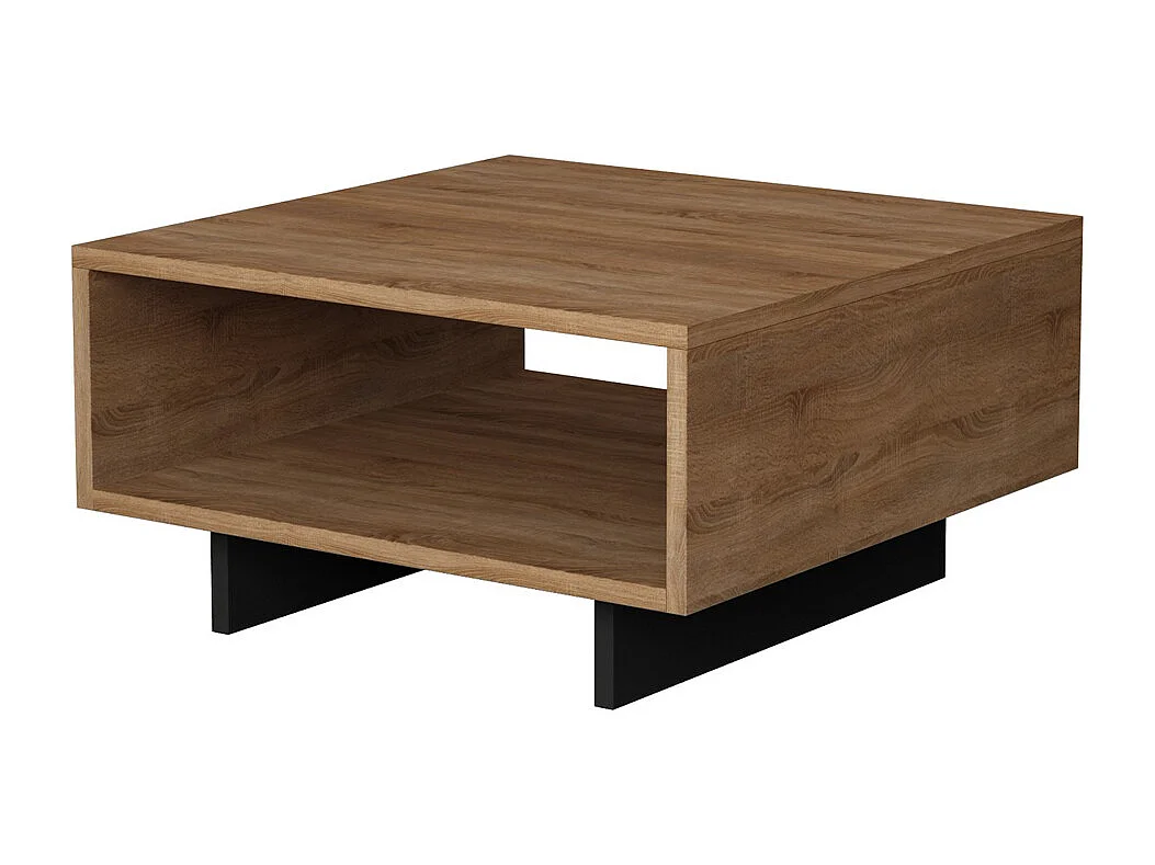 Table basse en bois "Hola" - 60 x 60 x 32 cm - ChêneAnthracite