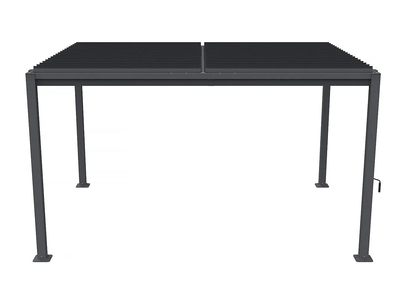 Zelfdragende bioklimatologische pergola Howard met verstelbare lamellen - 3 x 4 m - Grijs