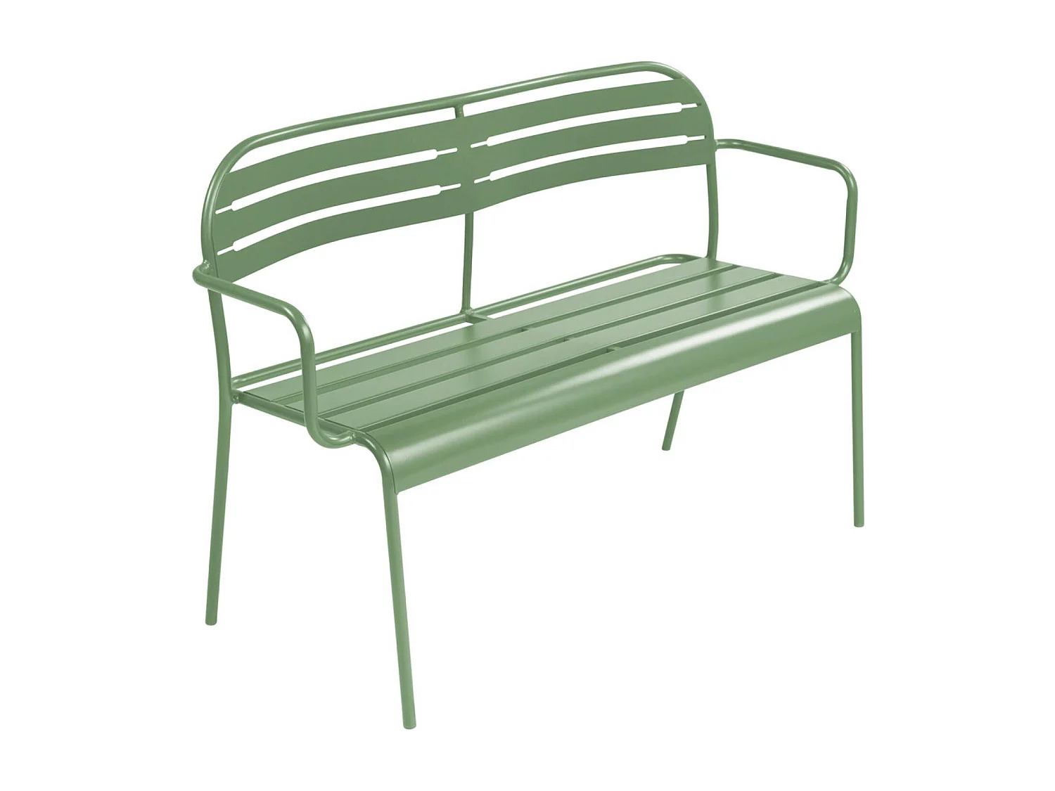 Panca da esterno in acciaio, 2 posti, verde