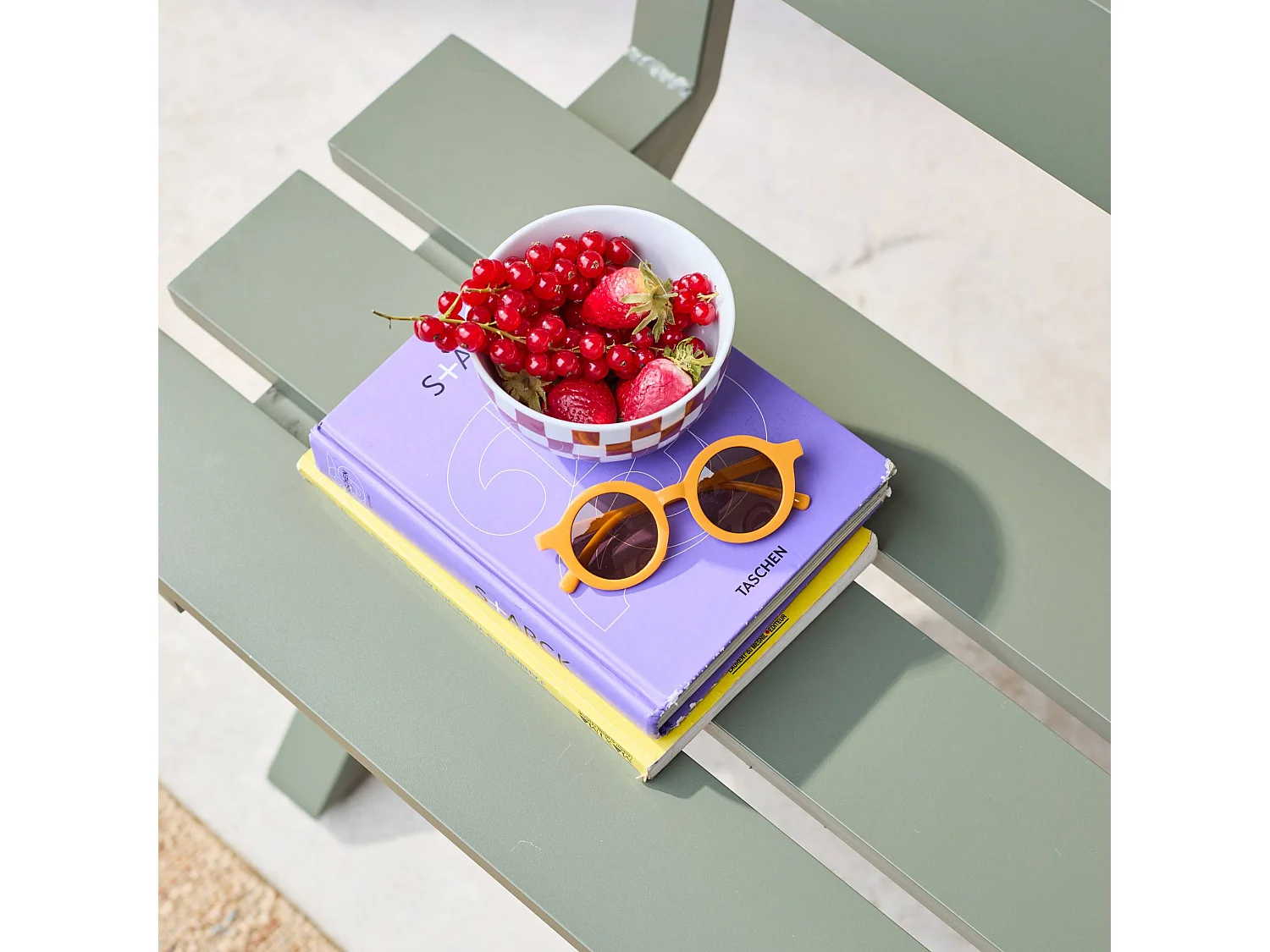 Panca da giardino in alluminio, 2 posti, verde kaki