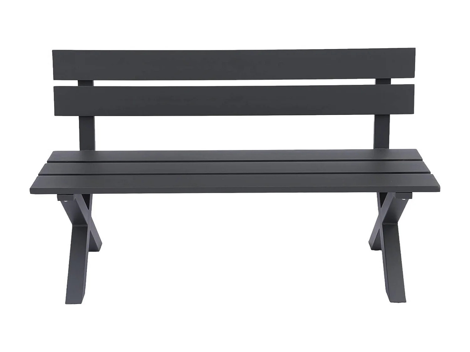 Banc de jardin aluminium 2 places anthracite - Terralu