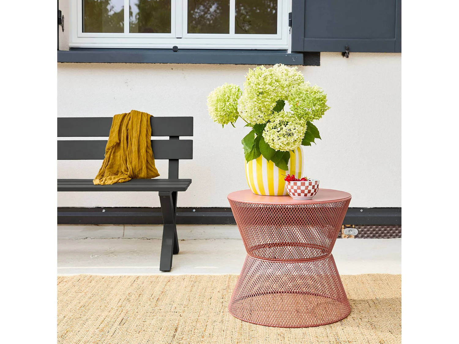 Banc de jardin aluminium 2 places anthracite - Terralu