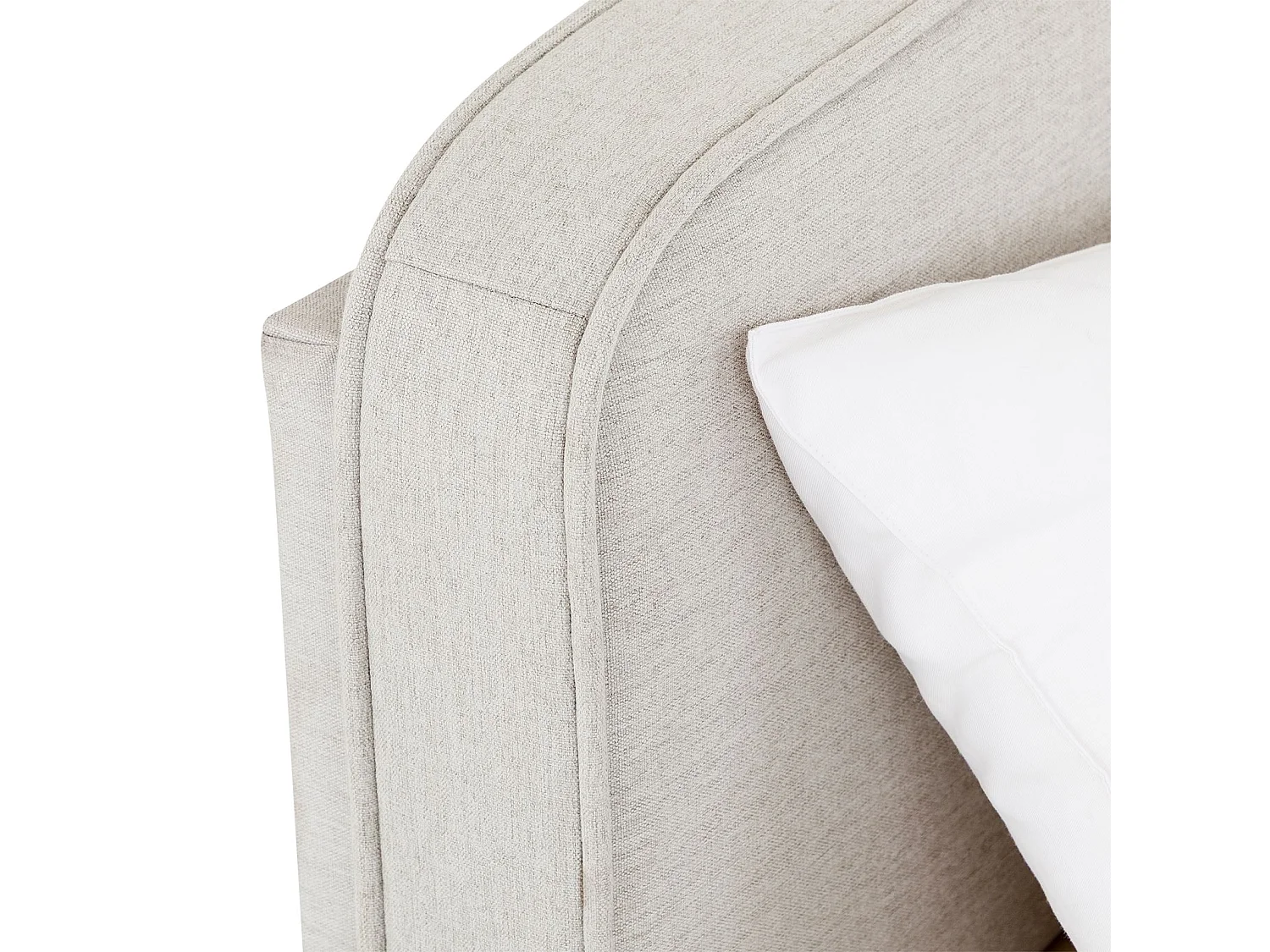 Lit Double LATINI 180x200, en Tissu Gris Clair, Lit King Size 2 Personnes avec Sommier à Lattes Inclus, Design Moderne