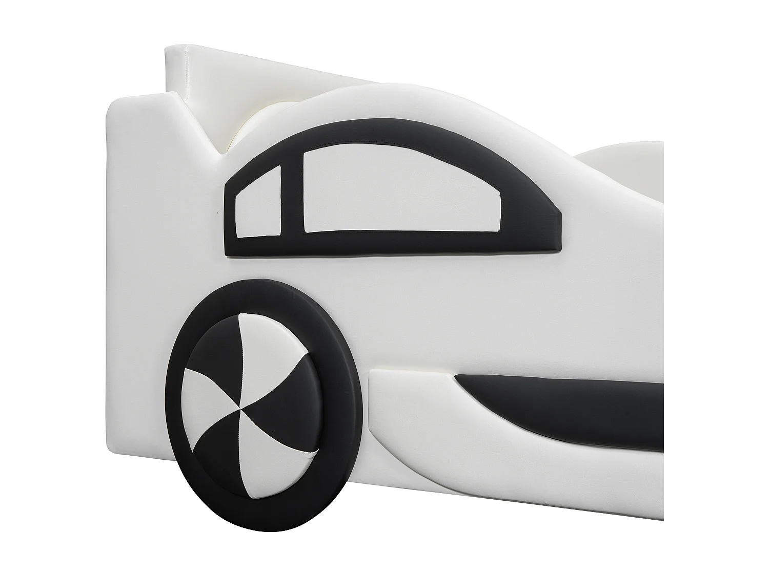 Lit coffre 90 x 200 cm - avec sommier à lattes - blanc - sans matelas