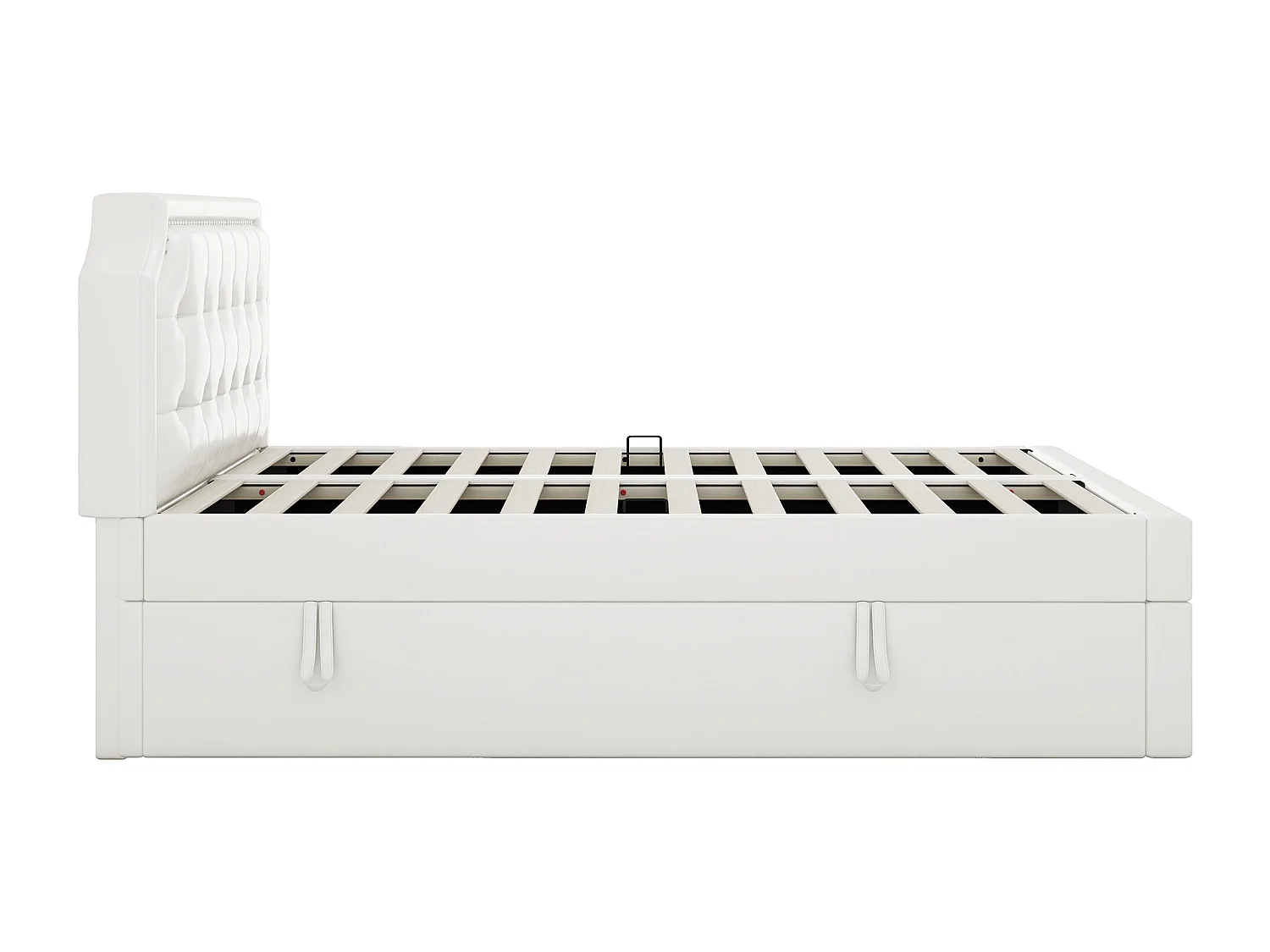 Lit adulte 140x200 - avec sommier à lattes - blanc