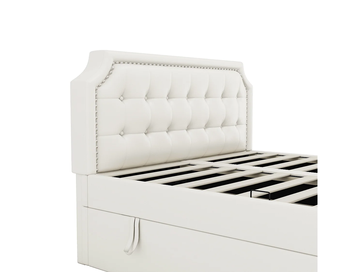 Lit adulte 140x200 - avec sommier à lattes - blanc