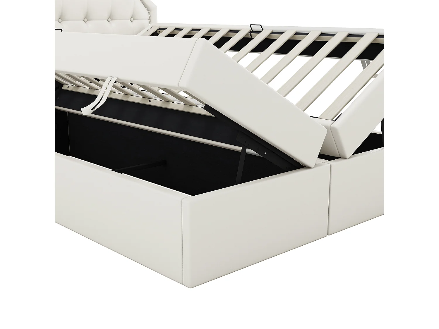 Lit adulte 140x200 - avec sommier à lattes - blanc