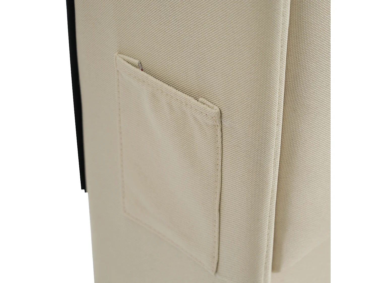 Lit coffre 180x200 cm - avec tête de lit avec rangement, USB et Type-C, éclairage LED - lin beige - sans matelas