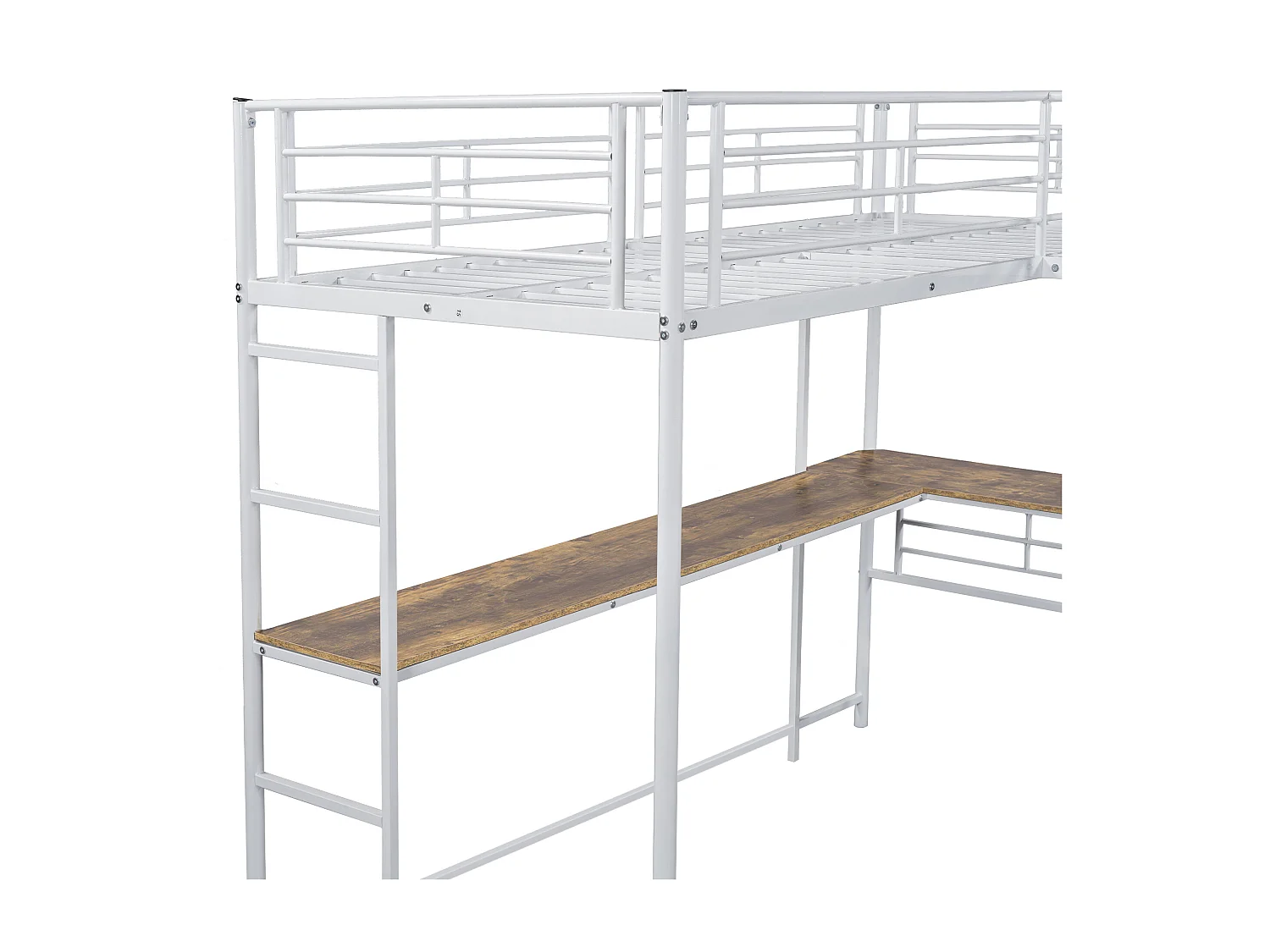 Lit mezzanine 90 x 200 cm - blanc - sans matelas