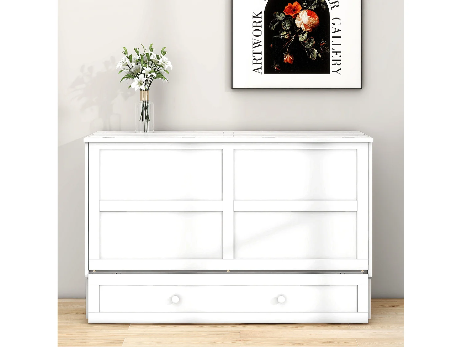 lit adulte 140 x 200 - avec tiroir et étagères - blanc - sans matelas