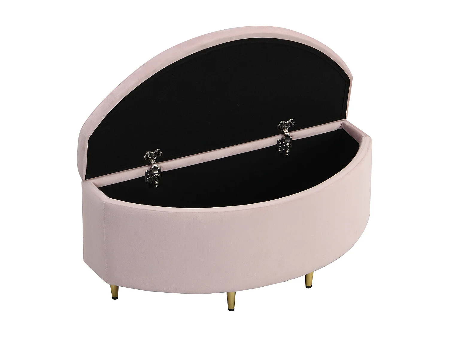 Lit enfant 90x200 cm - avec tête de lit, sommier à lattes - en velours - rose - sans matelas