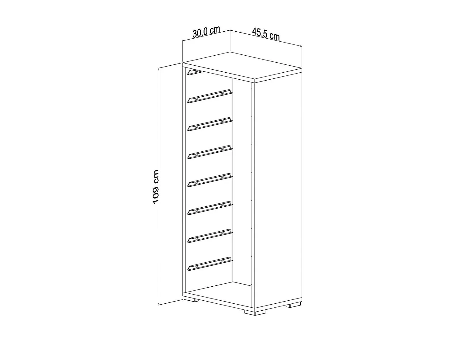 Meuble de rangement 8 tiroirs Cara