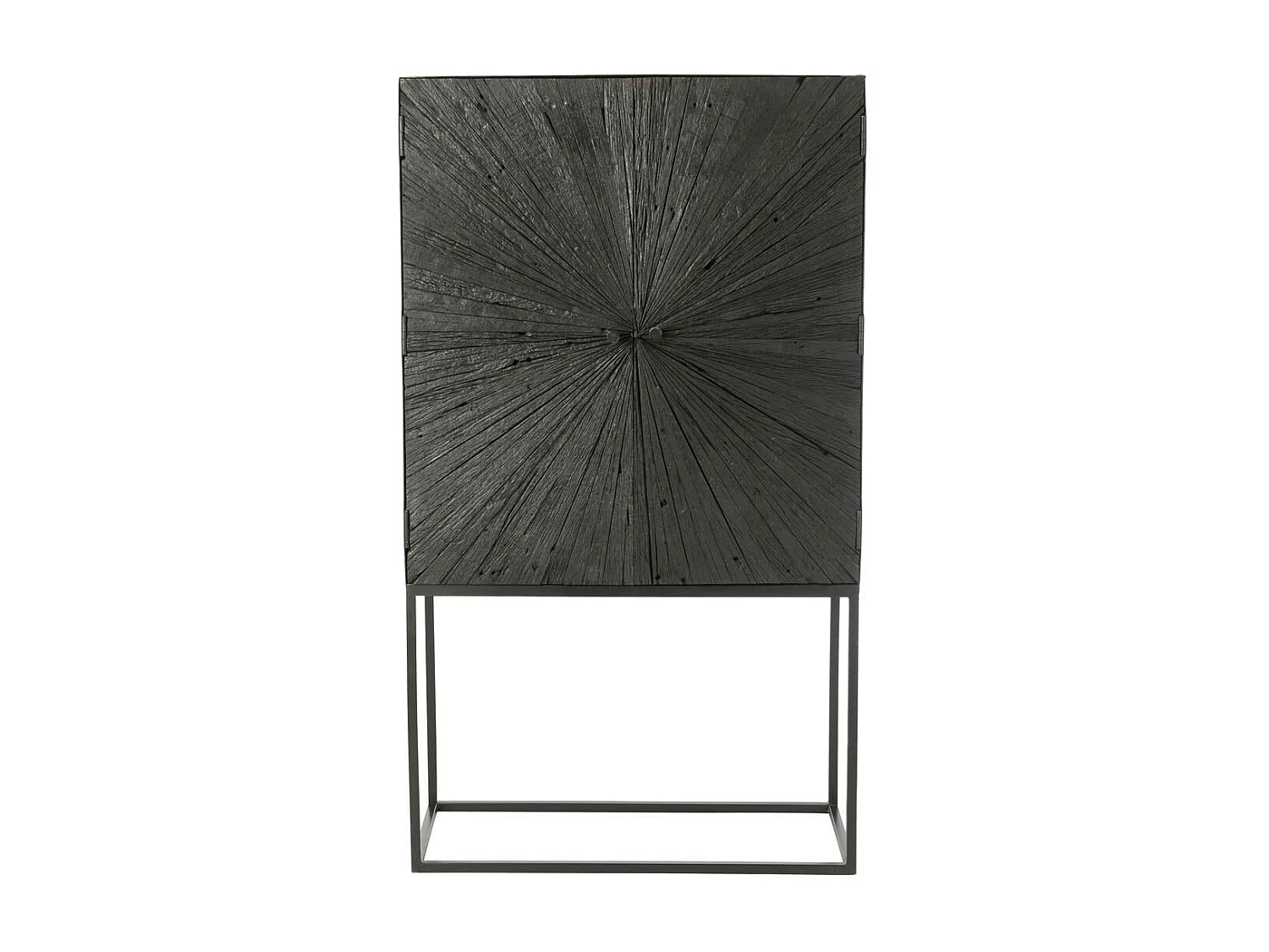 Commode 2 Portes en Bois "Shanil" 162cm Noir