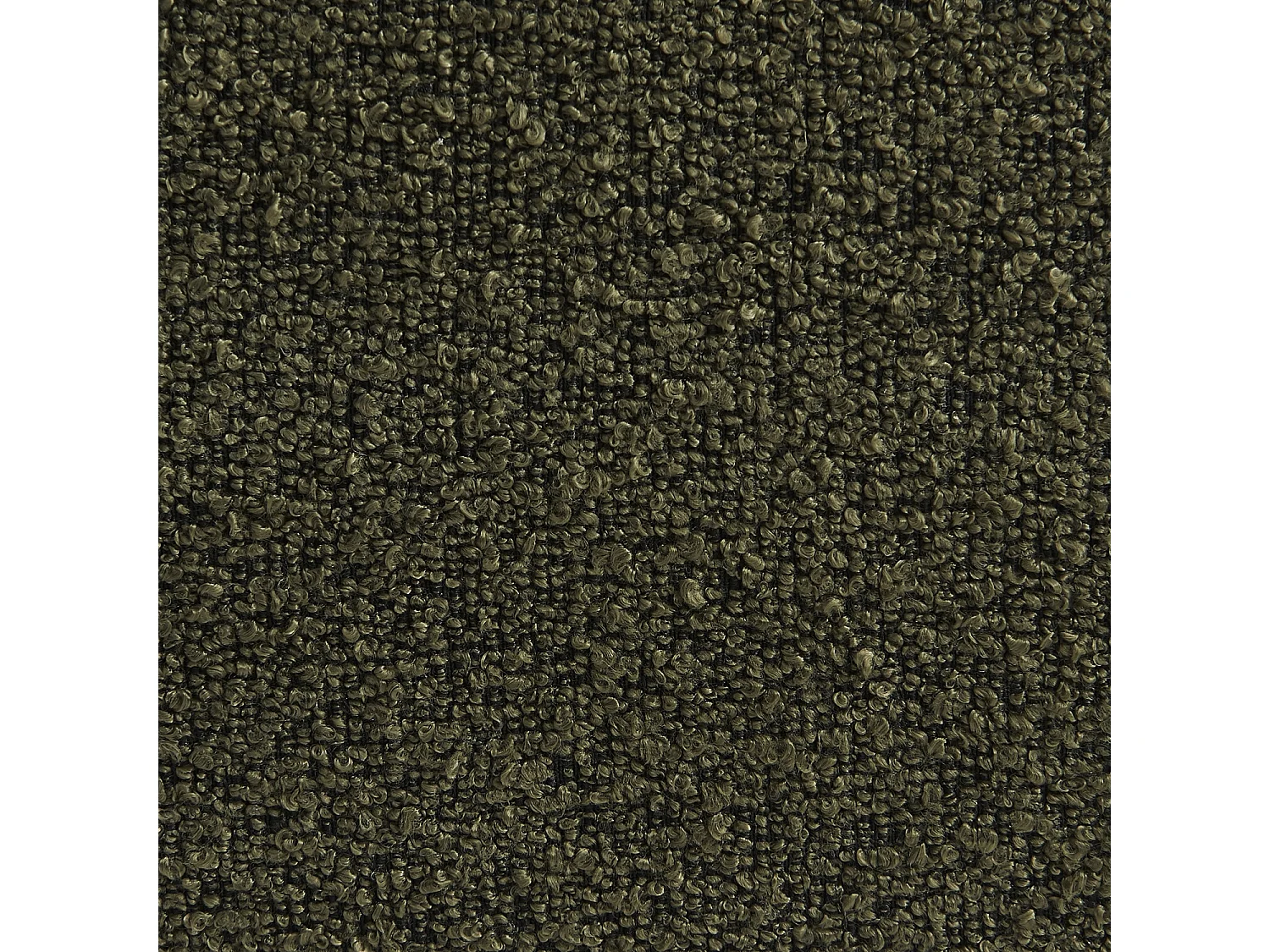 Chauffeuse bouclette texturée 1 place + repose pieds kaki L 93 x P 104 x H 85cm - Boni