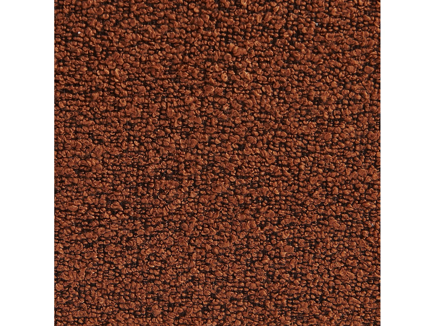 Chauffeuse bouclette texturée 1 place + repose pieds terracotta L 93 x P 104 x H 85cm - Boni