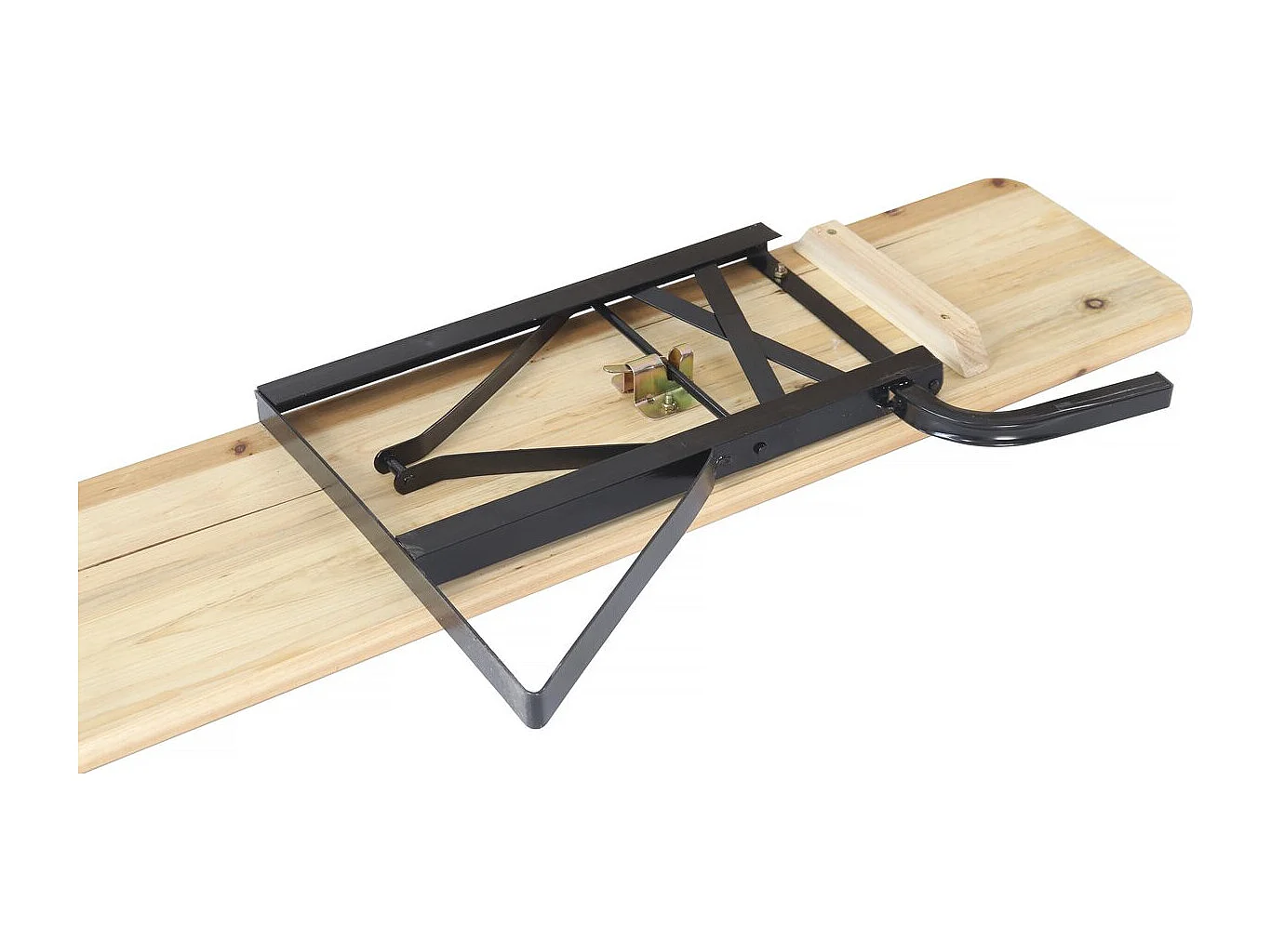 Salon de jardin set brasserie en bois avec dossier "Lisbonne" - 180 cm - Marron