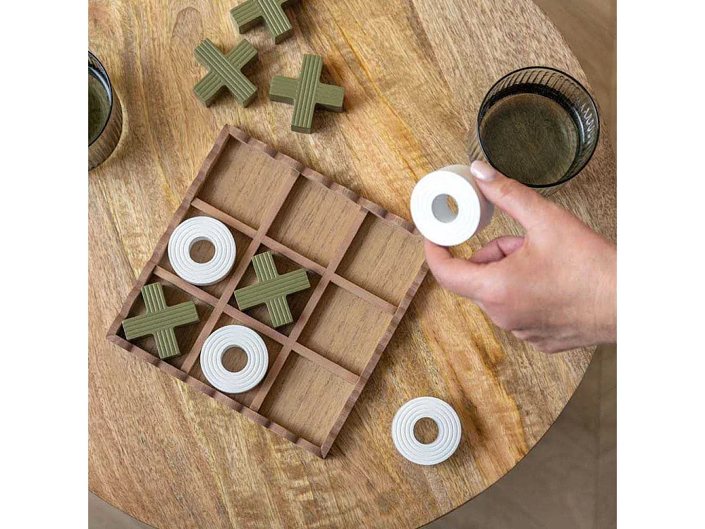 Jeu de morpion en MDF Tic Tac