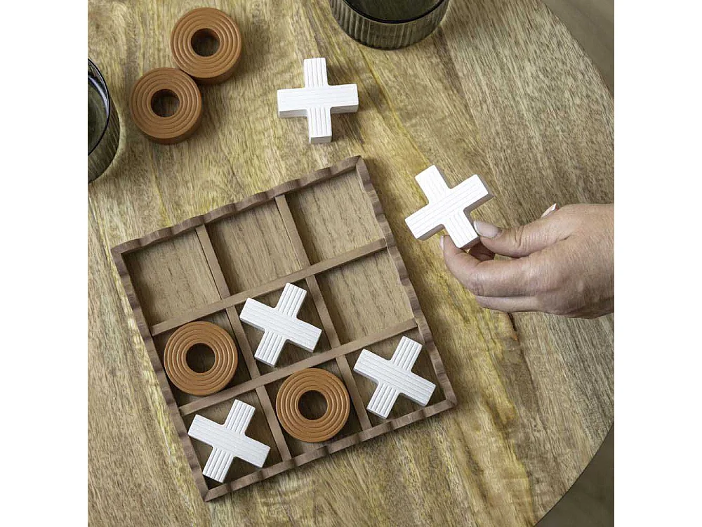 Jeu de morpion en MDF Tic Tac