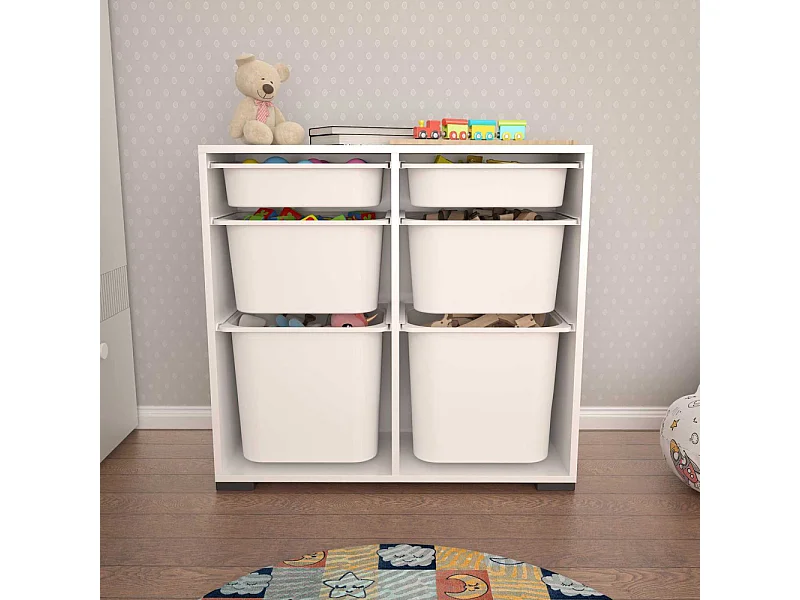 Meuble de rangement 6 tiroirs Carla