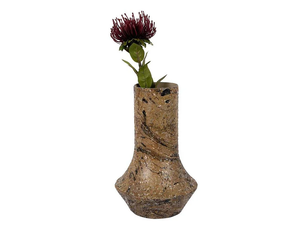 Vaas Mosaic Marble - 20x20x31 cm - Bruin