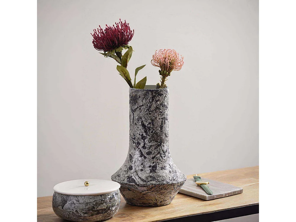 Vase en métal Mosaic Marble