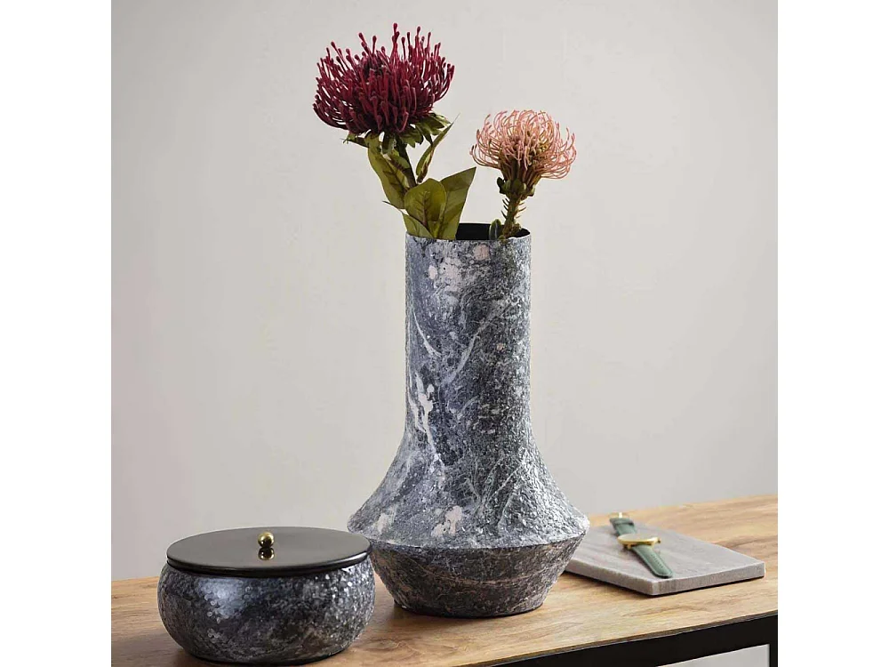 Vase en métal Mosaic Marble