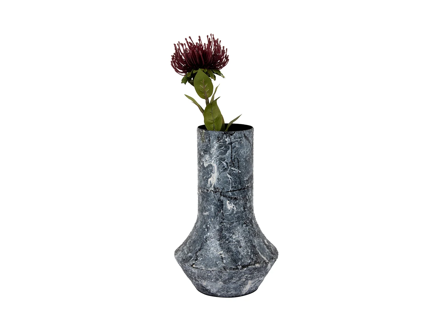 Vaas Mosaic Marble - 20x20x31 cm - Zwart