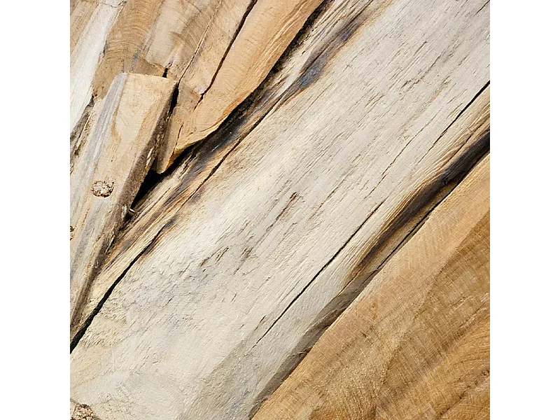 Vase décoratif en bois de teck massif H. 39 cm - WINNIE M