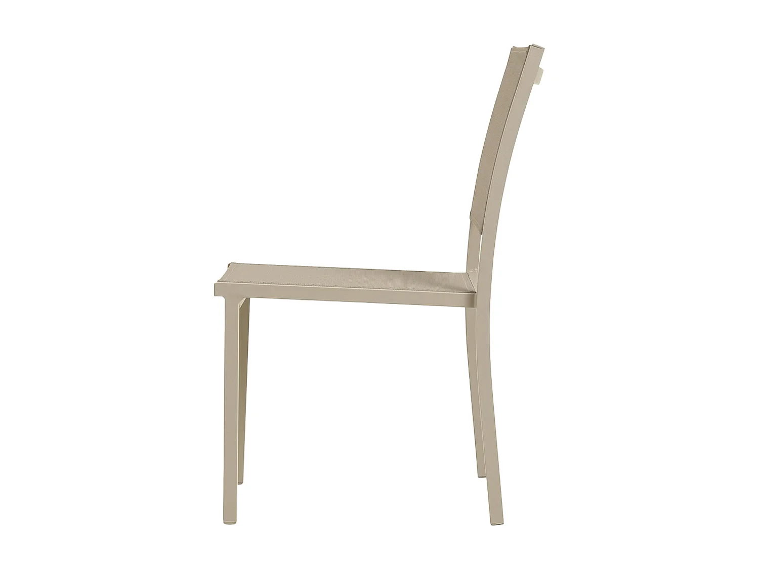 Lot de 2 chaises de jardin aluminium et textilène crème