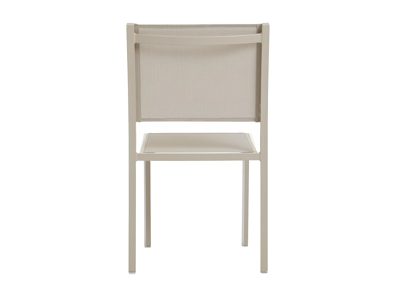 Chaise de jardin aluminium et textilène crème